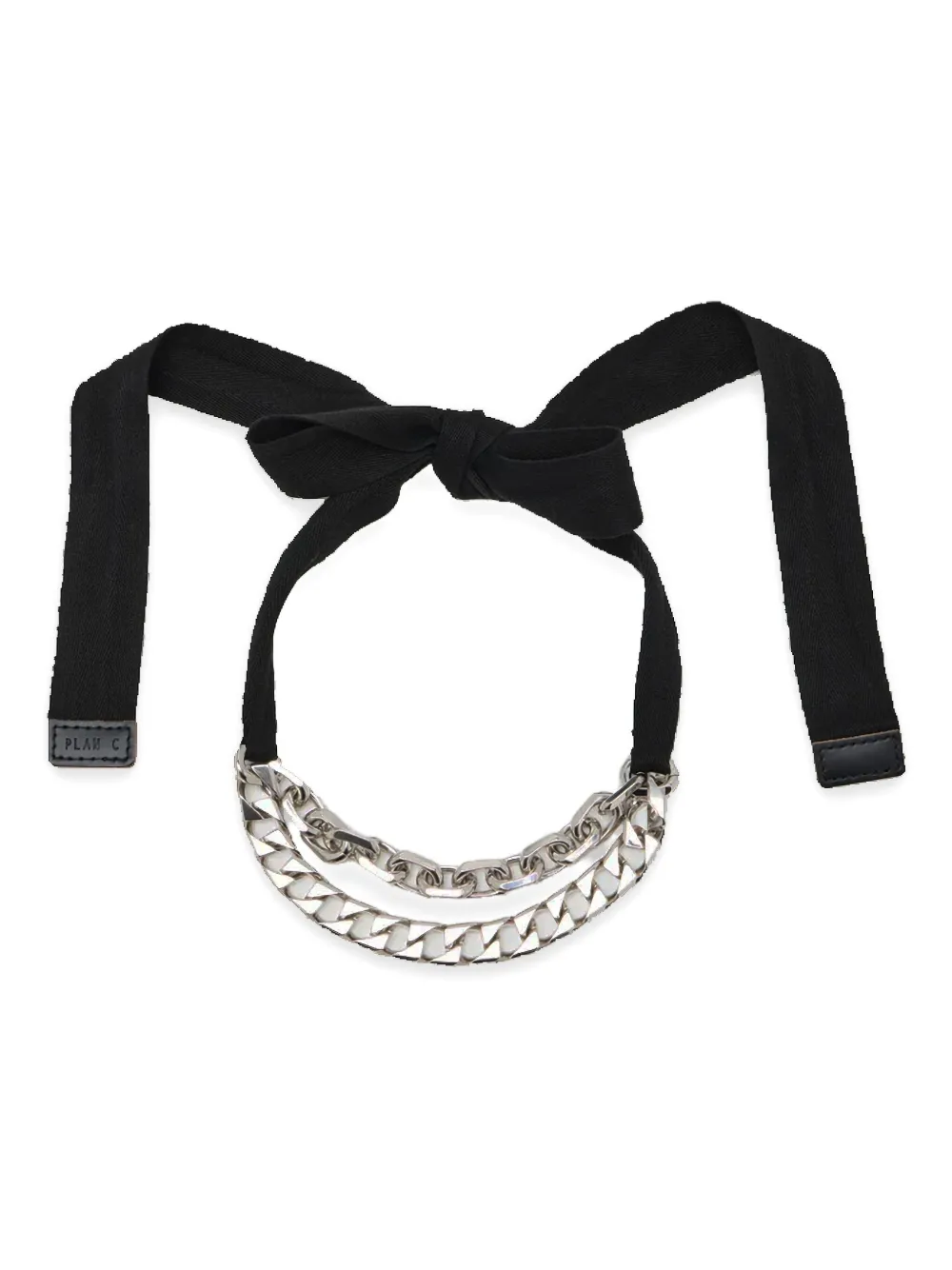 Plan C ribbon-bow chain necklace