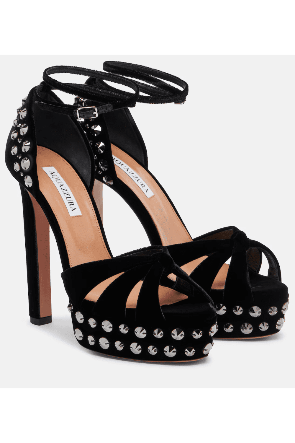 Aquazzura Cosmic Love 130 studded platform sandals