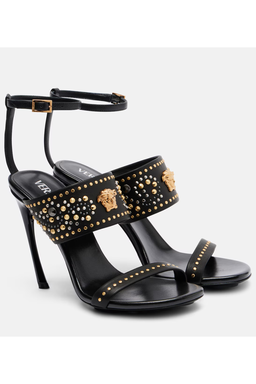 Versace La Medusa 105 studded leather sandals