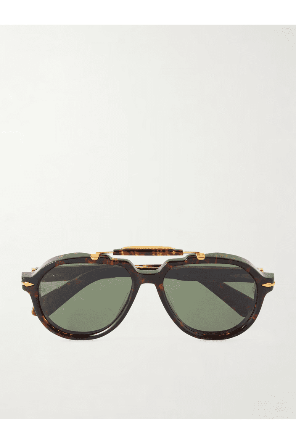JACQUES MARIE MAGE + Ayrton Senna 1991 Aviator-Style Tortoiseshell Acetate and Gold-Tone Sunglasses