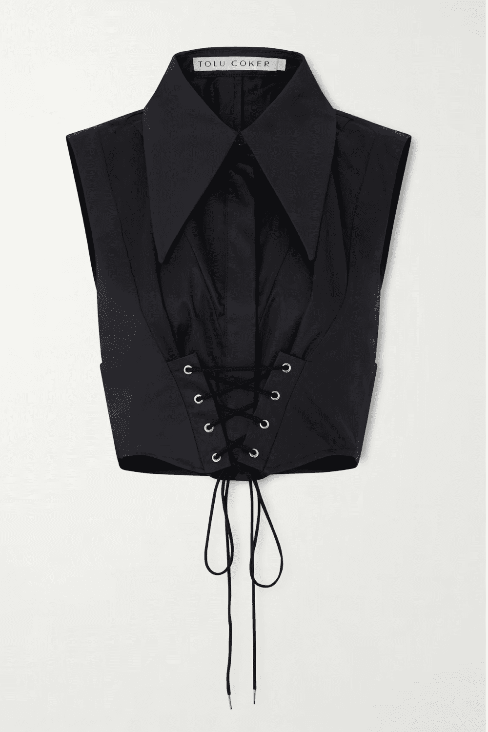 TOLU COKER Cotton-sateen corset top