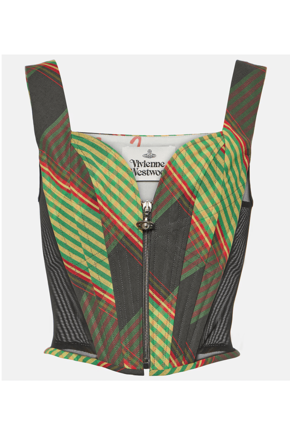 Vivienne Westwood Classic tartan cotton and linen corset