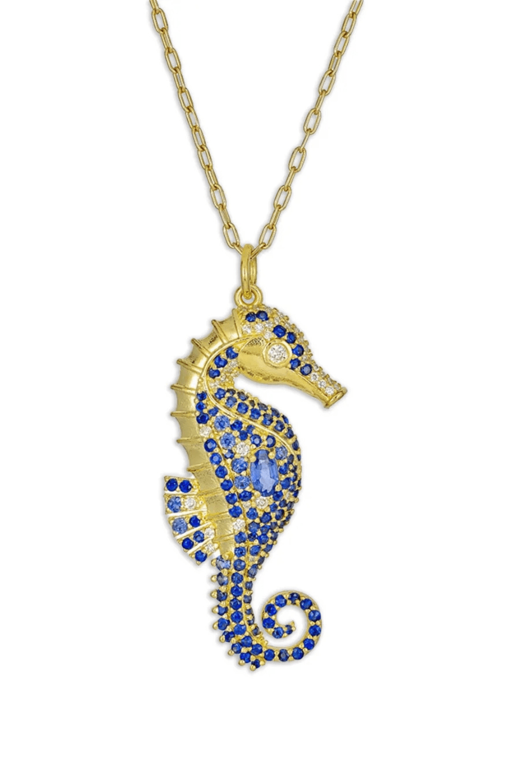 Tanya Farah Seahorse sapphire necklace
