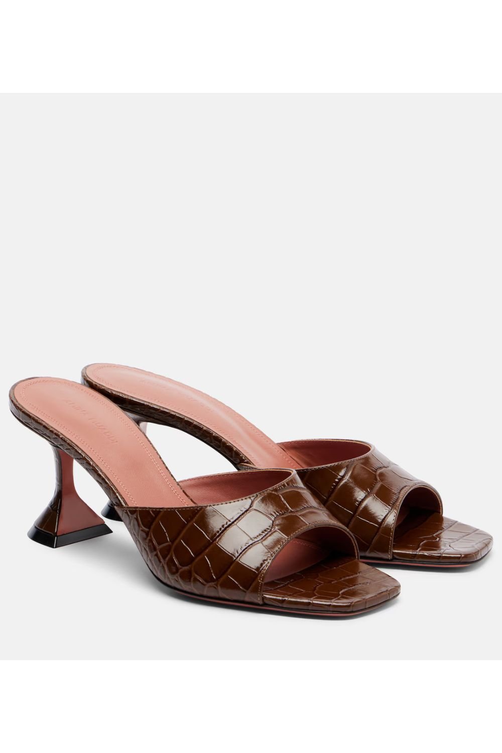 Amina Muaddi Lupita croc-effect leather mules