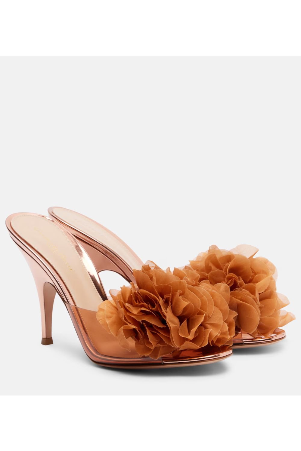Gianvito Rossi Floral-appliqué PVC mules