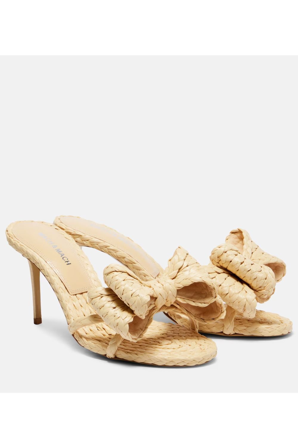 Mach & Mach Le Cadeau 85 raffia mules