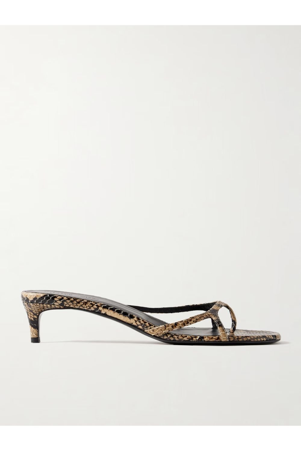 KHAITE Mila snake-effect leather mules