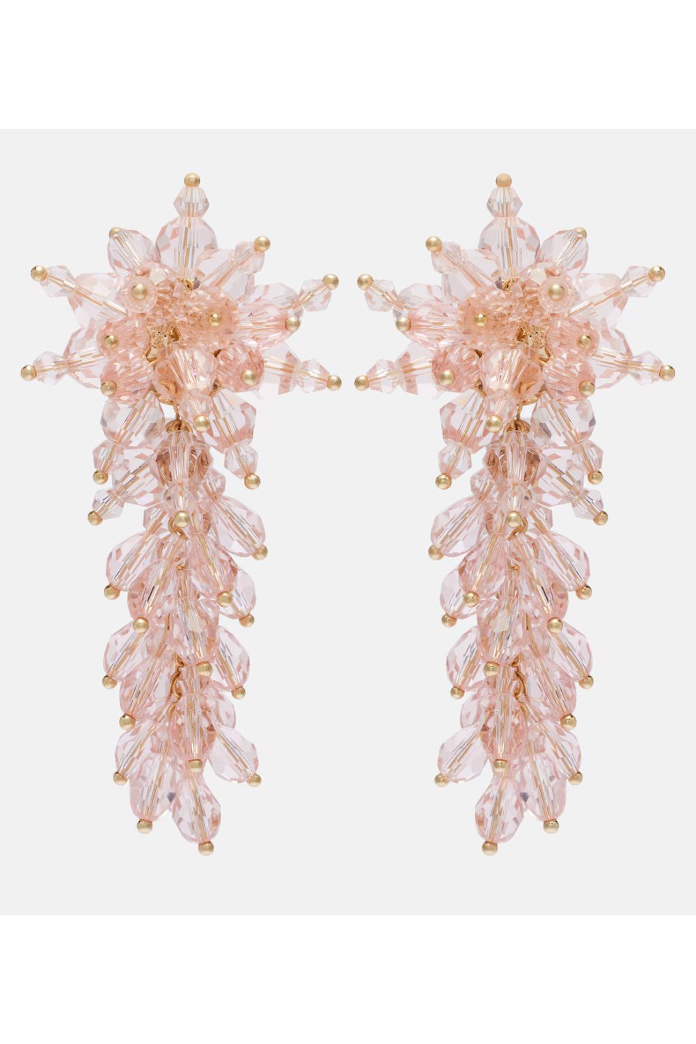 Self-Portrait Crystal-embellished drop earrings