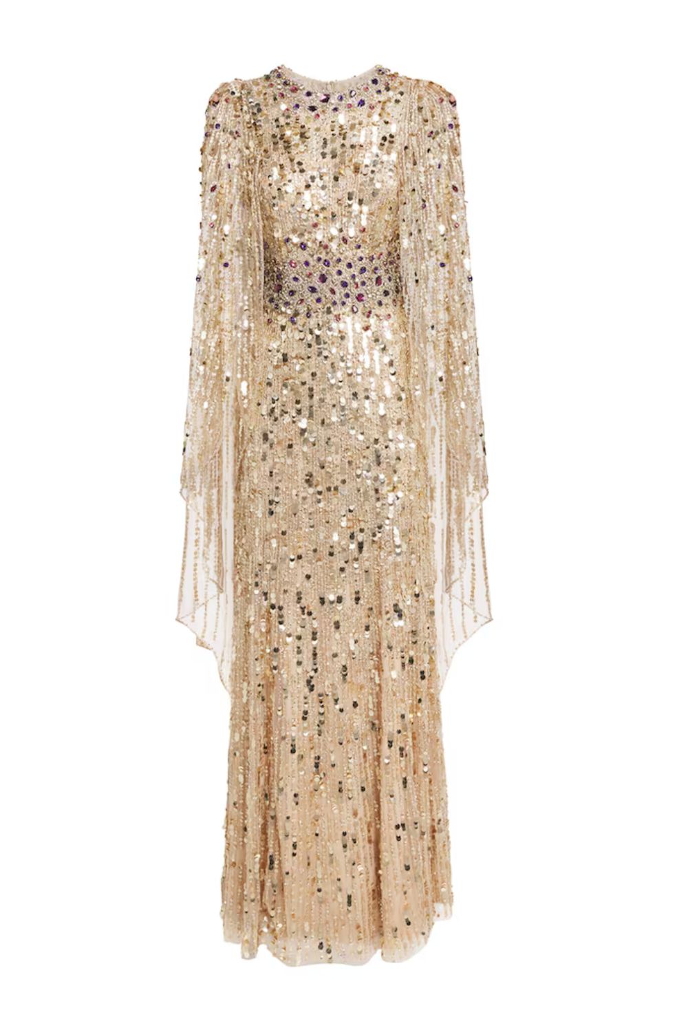 Jenny Packham Embellished Honey Dew Gown