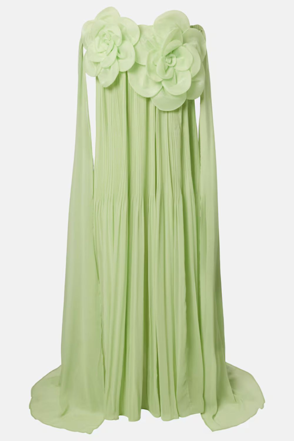 Leo Lin Jaclyn floral-appliqué bustier gown