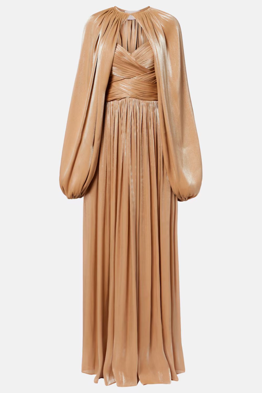 Costarellos Gathered pleated gown