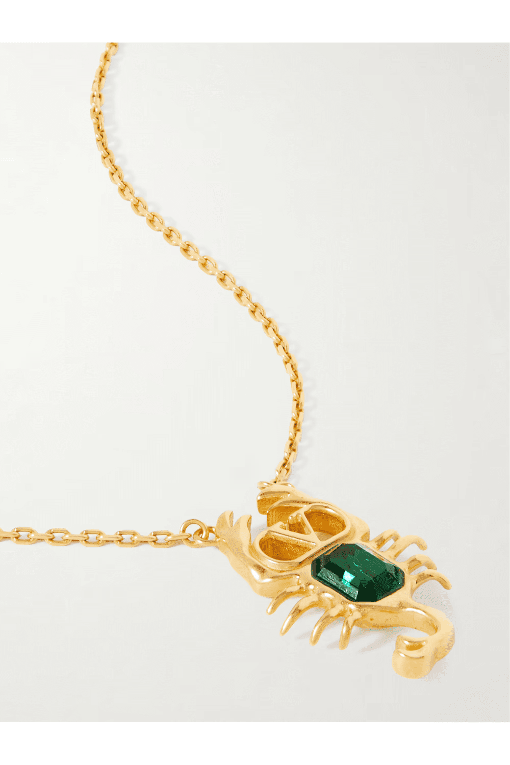 VALENTINO GARAVANI Scorpion gold-tone crystal necklace