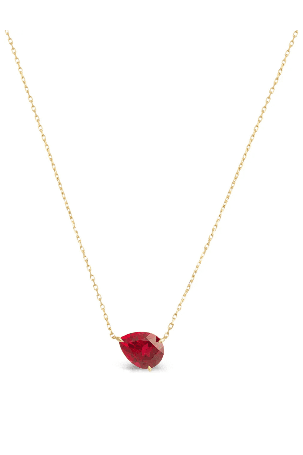 Persée 9K yellow gold Iris ruby necklace