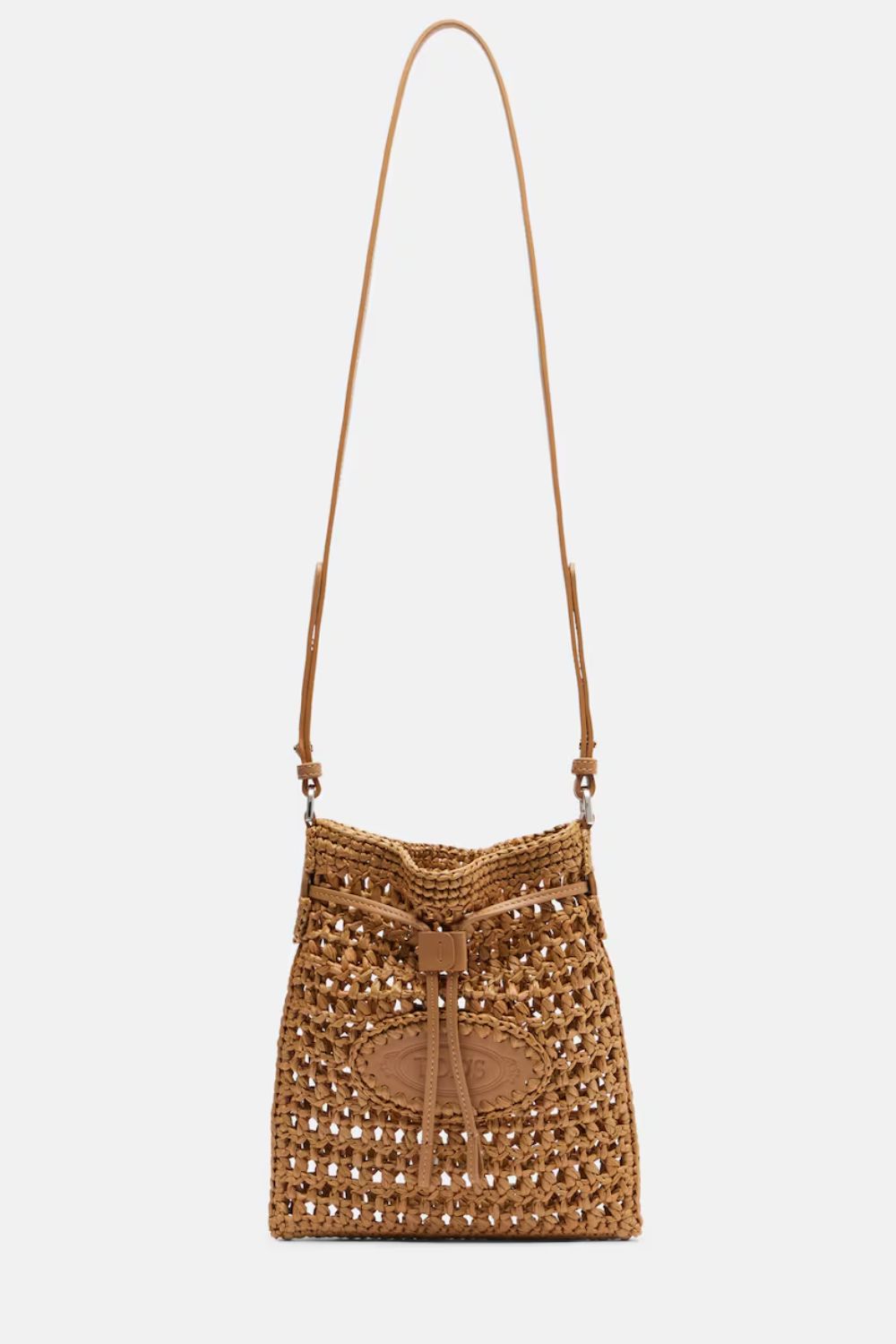 Tod's EBL Mini raffia-effect bucket bag