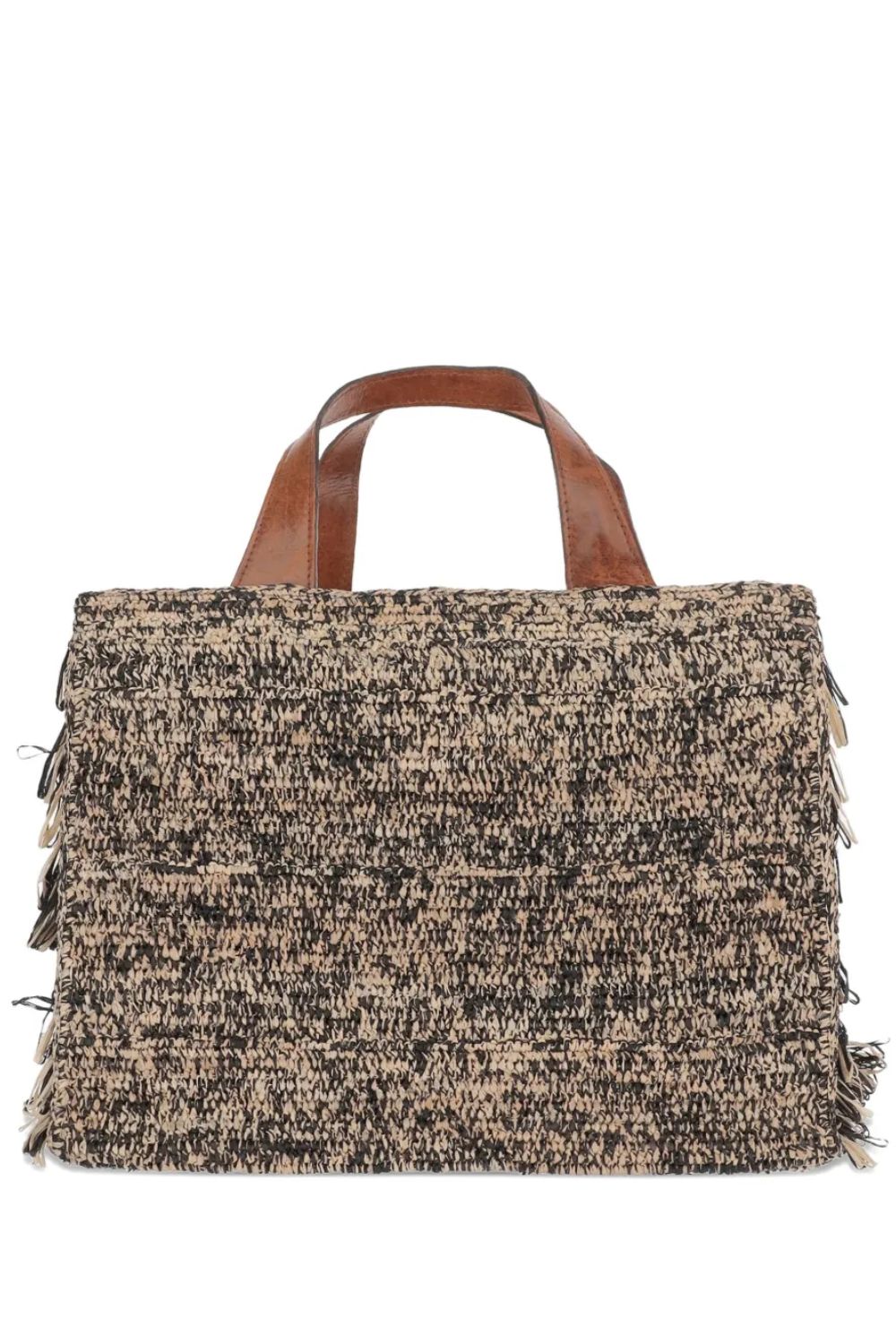IBELIV Onja woven raffia fringe tote bag
