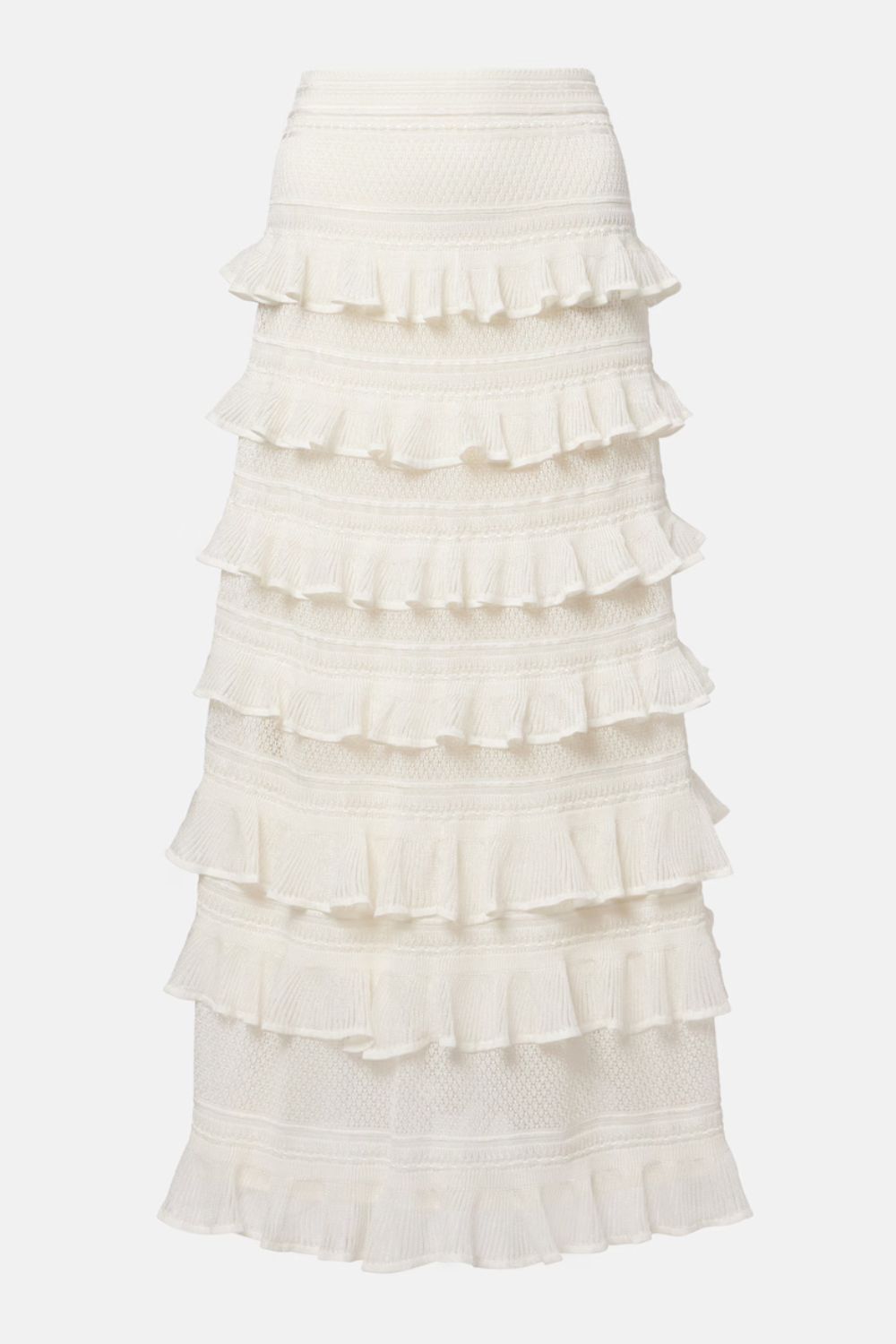 Zimmermann Luna ruffled tiered maxi skirt