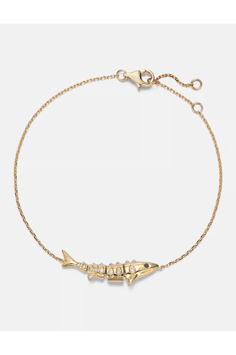 Yvonne Léon Marlin 9kt gold chain bracelet with diamonds