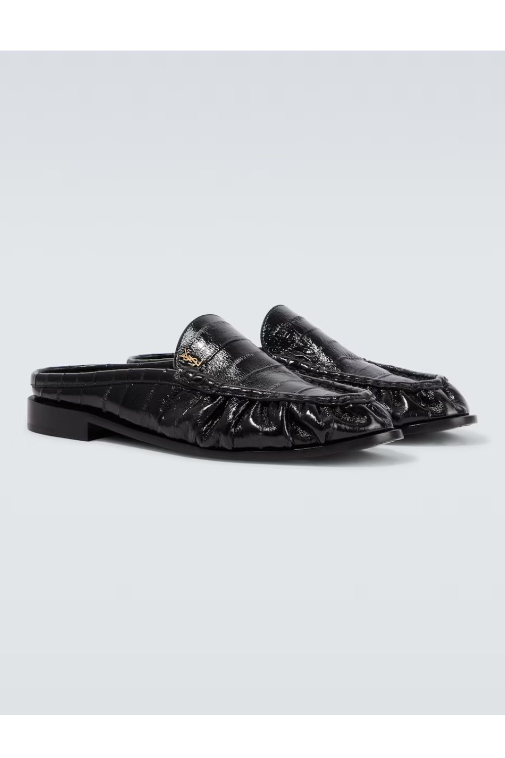 Saint Laurent Le Loafer eel leather mules