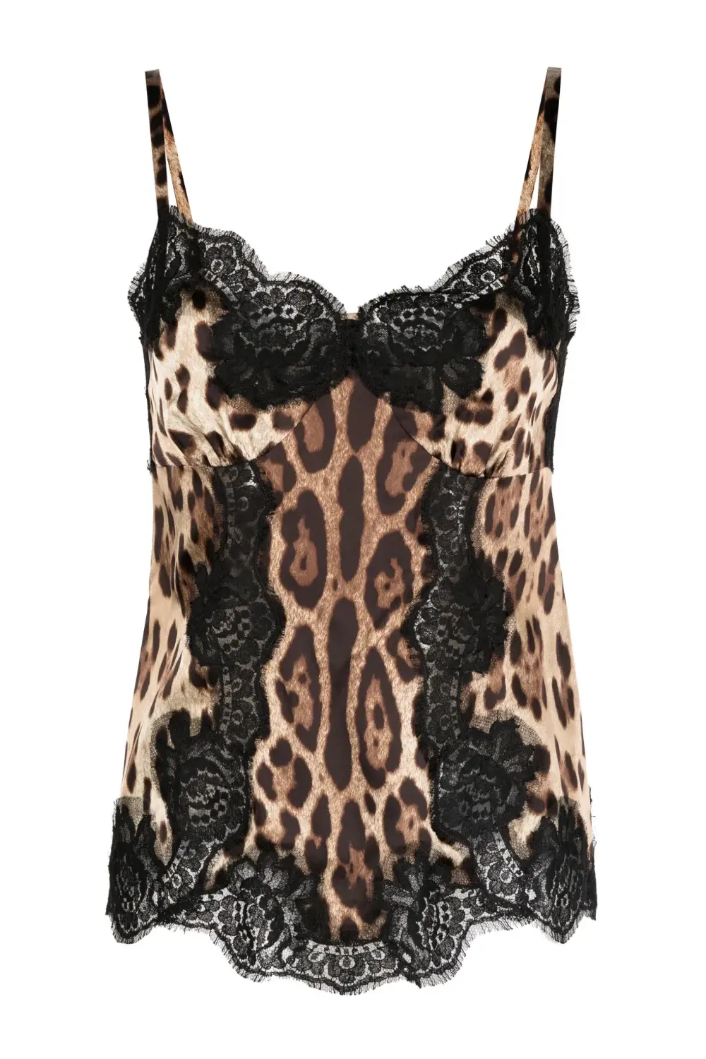 Dolce & Gabbana leopard-print satin camisole top