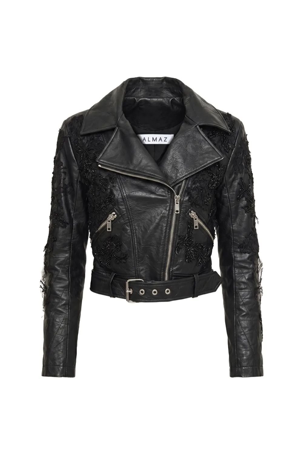 Almaz Mix embroided lace-panel jacket