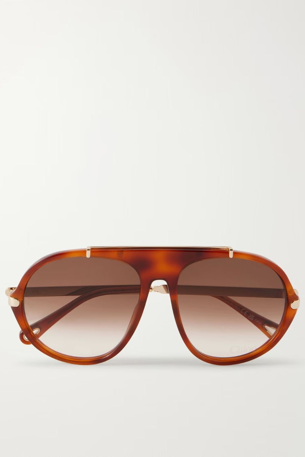 BOTTEGA VENETA EYEWEAR Aviator-style metal sunglasses