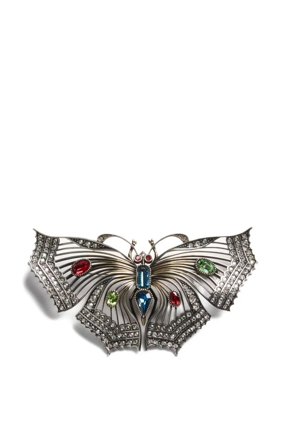 Vouloirvoler brooch in metal and crystals