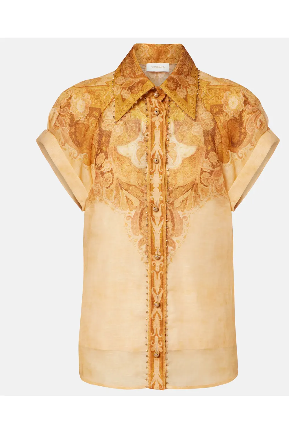 Zimmermann Como paisley linen and silk blouse