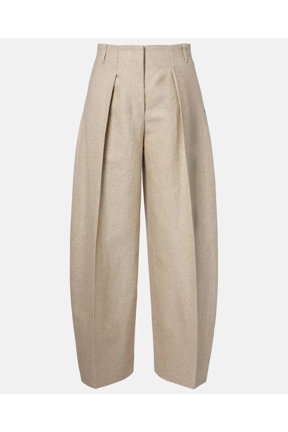 Jacquemus Ovalo cotton and linen barrel-leg pants