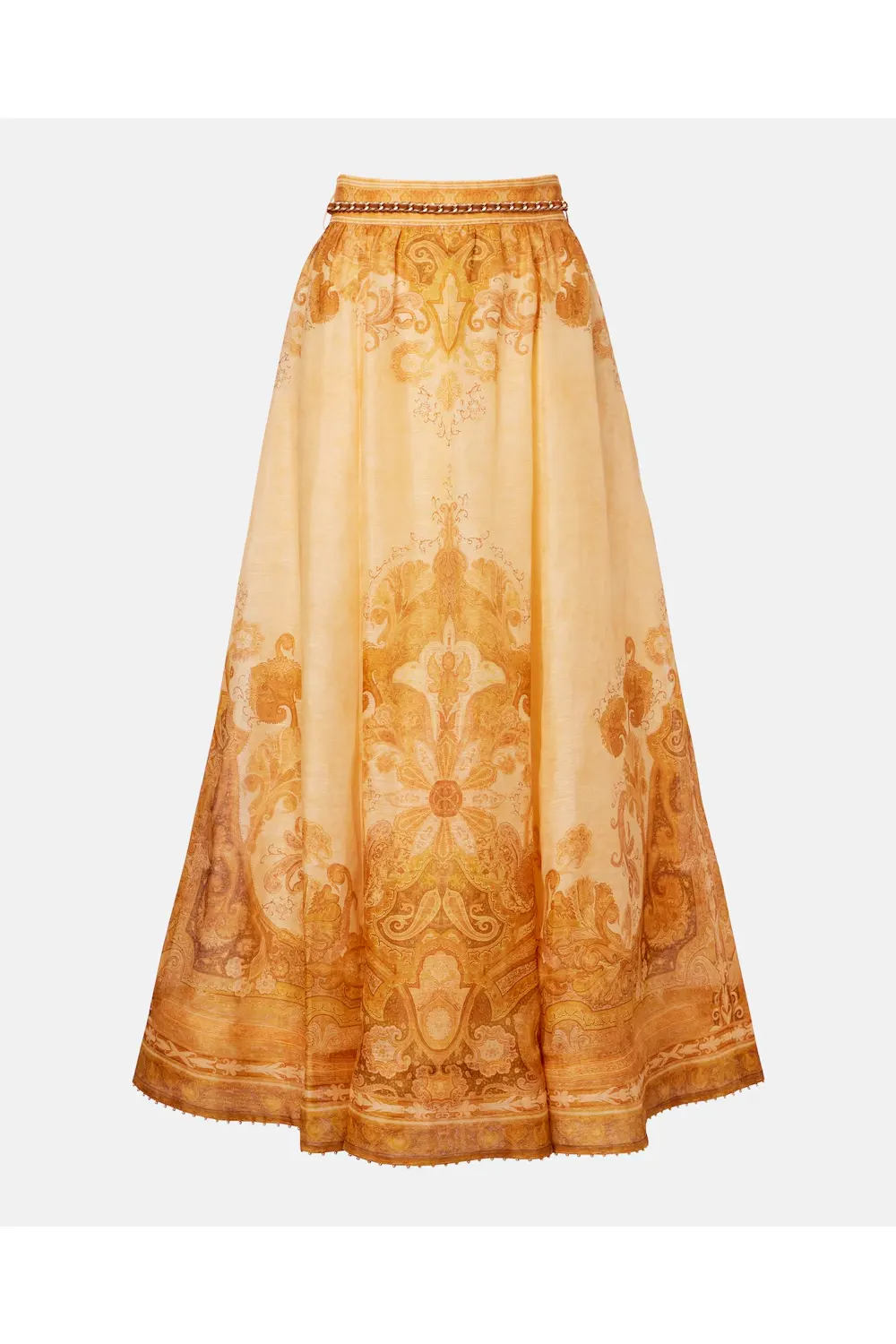 Zimmermann Como paisley linen and silk maxi skirt