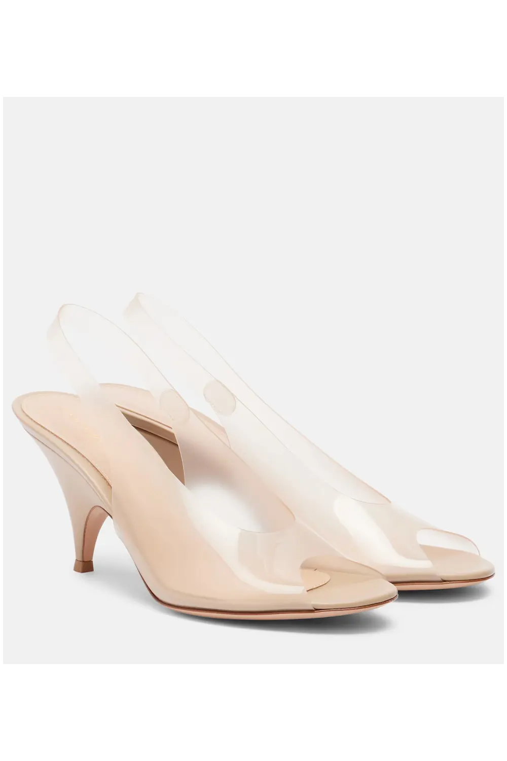 Gianvito Rossi Leather-trimmed slingback sandals