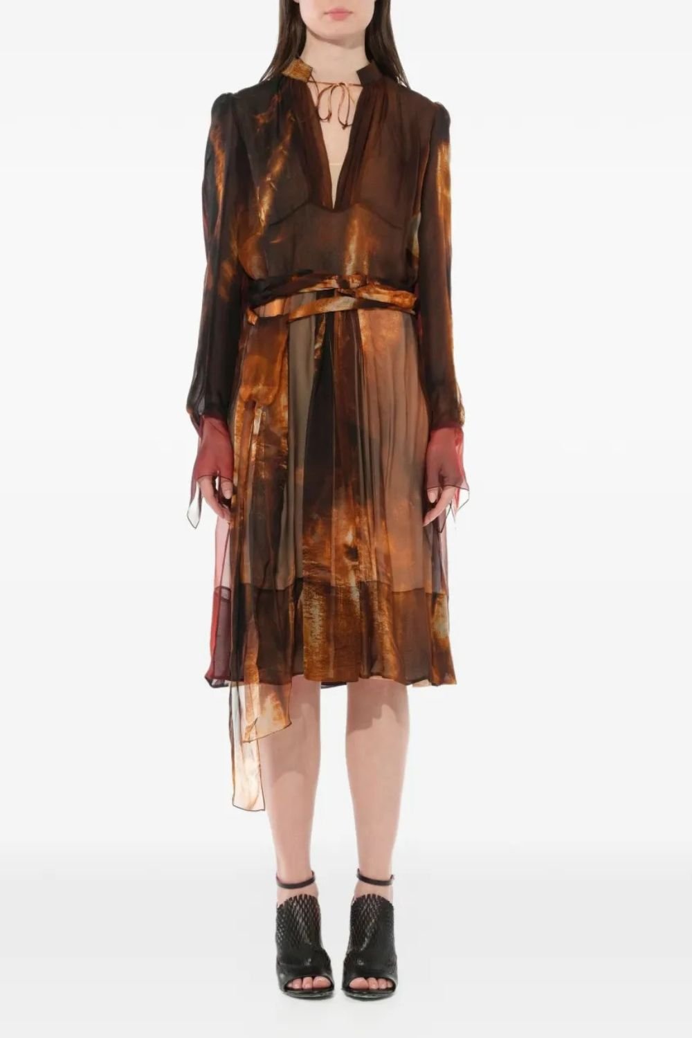 Givenchy Podium fire-print dress