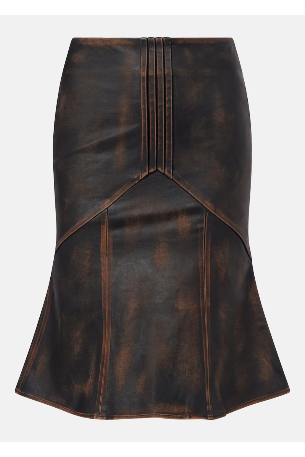 Shushu/Tong Leather midi skirt