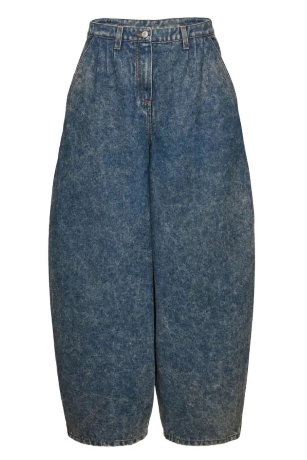 Magda Butrym acid-wash pleated jeans