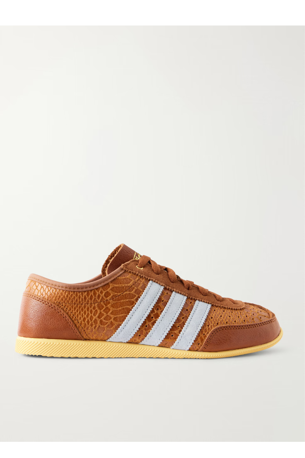 ADIDAS ORIGINALS Japan Decon W perforated suede-trimmed leather sneakers