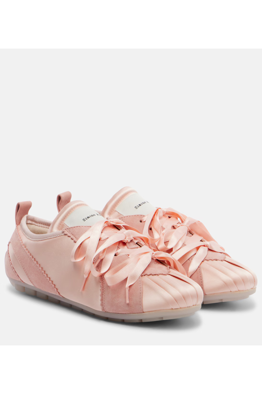 Simone Rocha Ballerina Grip satin and suede sneakers