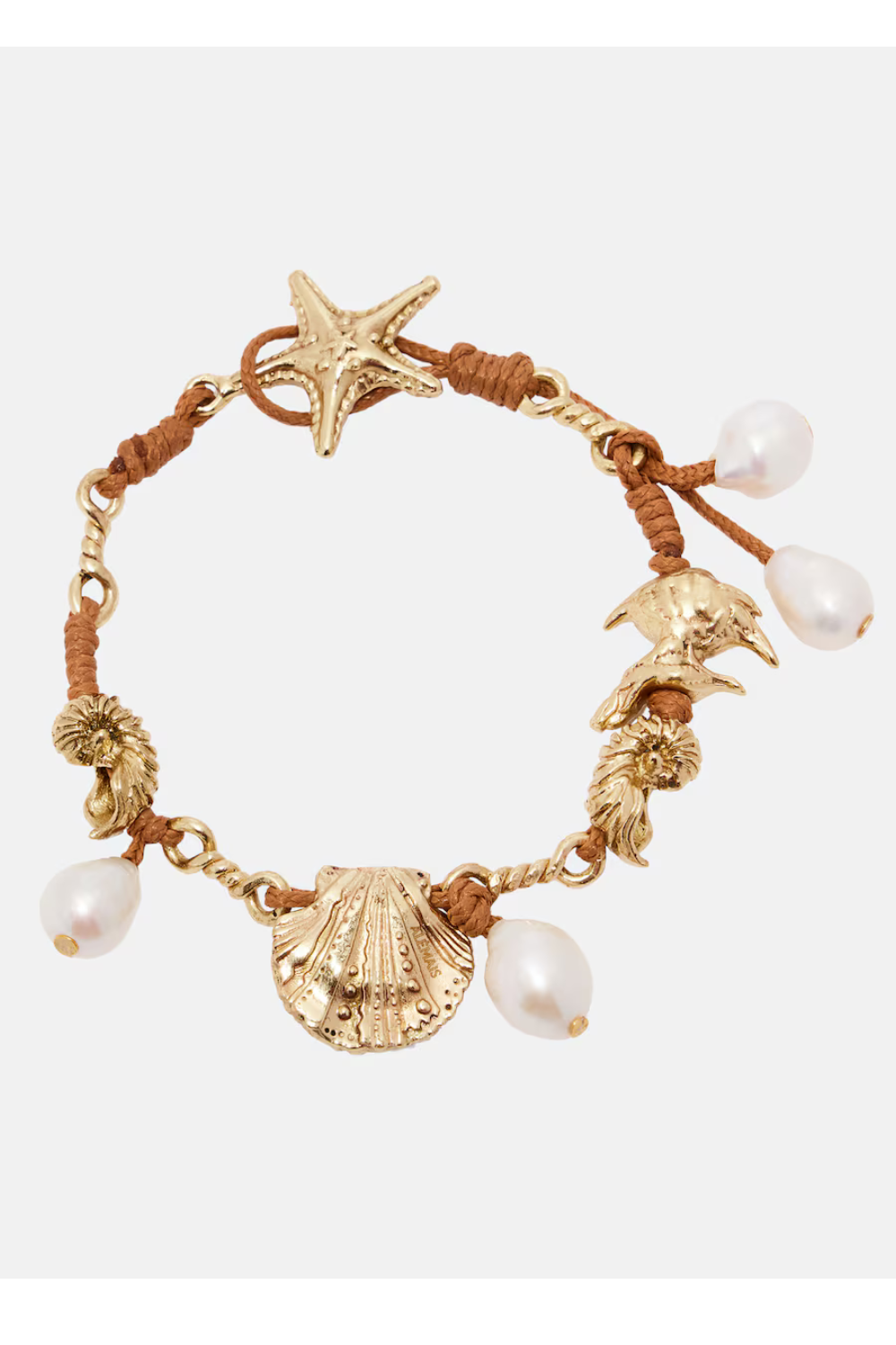 Alémais Faux pearl embellished charm bracelet