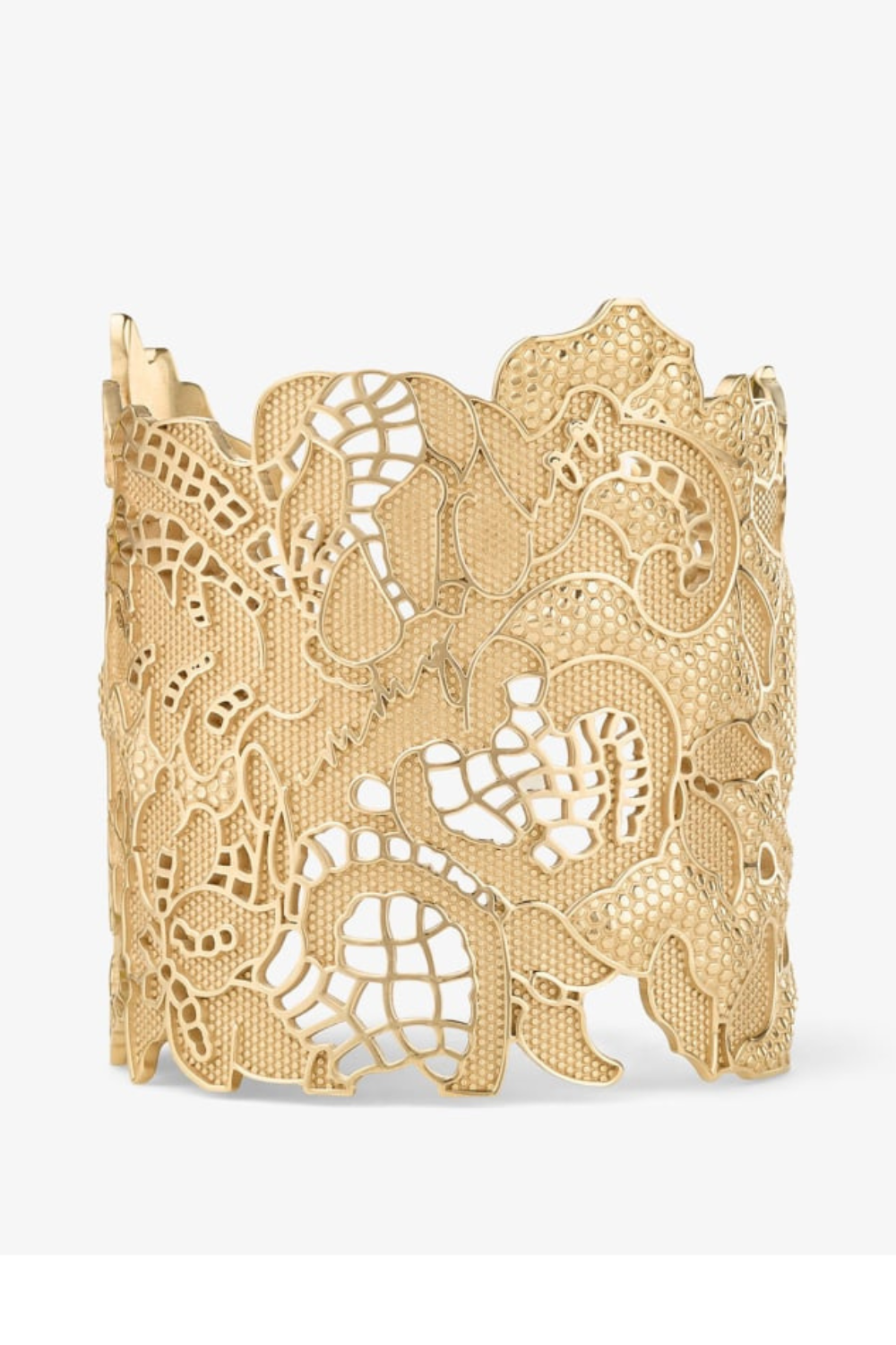 Lace Cut-Out Cuff Gold Metal Lace Cuff Bracelet