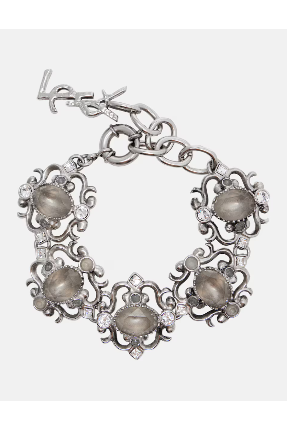 Saint Laurent Cassandre embellished bracelet