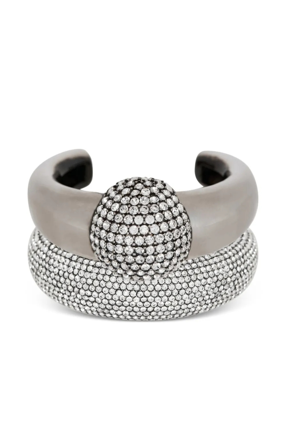 Balmain rhinestone-embellished bangle bracelet (set of two)
