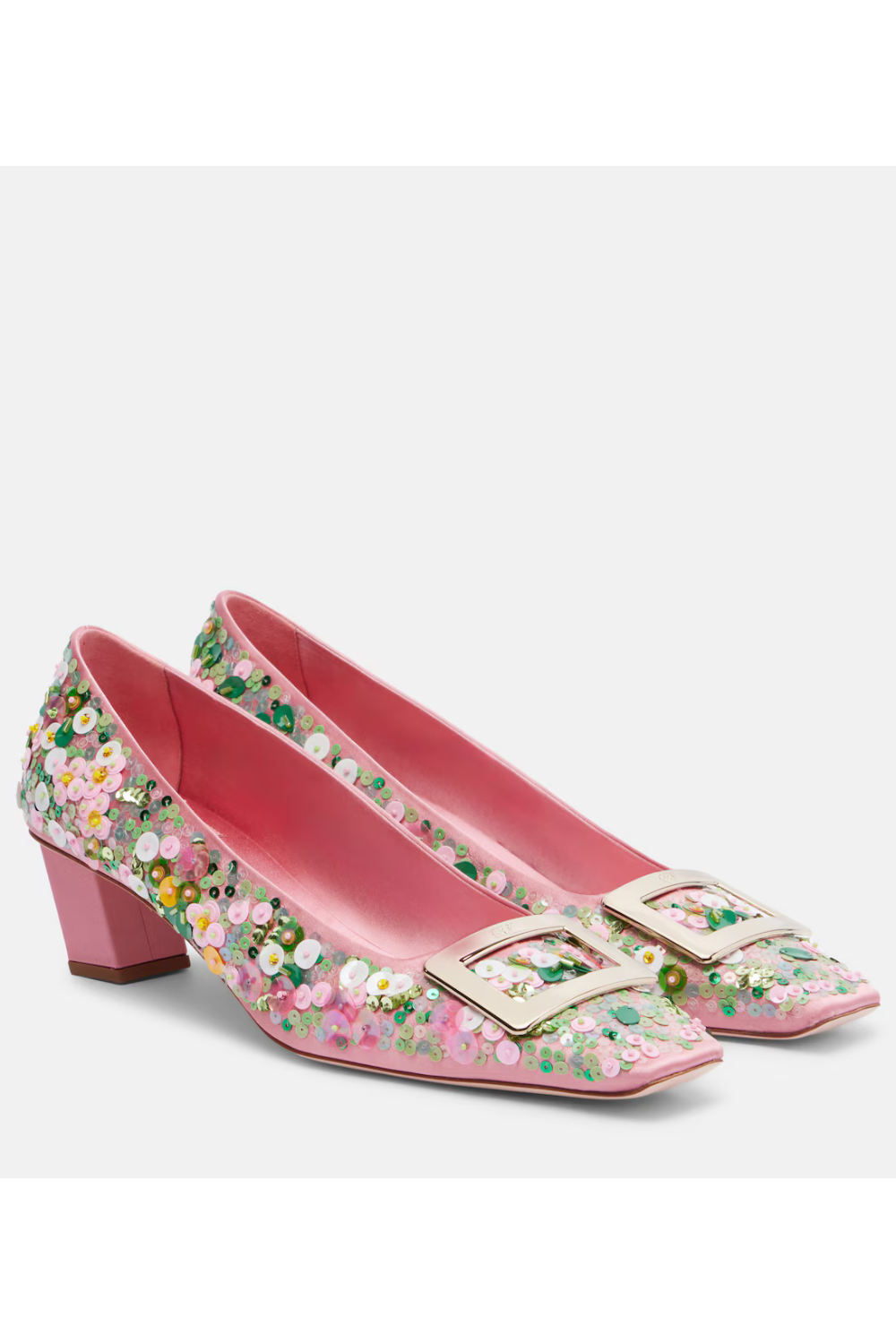 Roger Vivier Belle Vivier beaded satin pumps