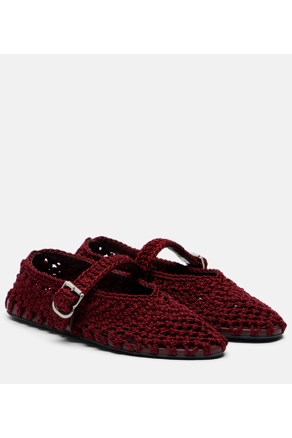 Alaïa Satin cord Mary Jane flats