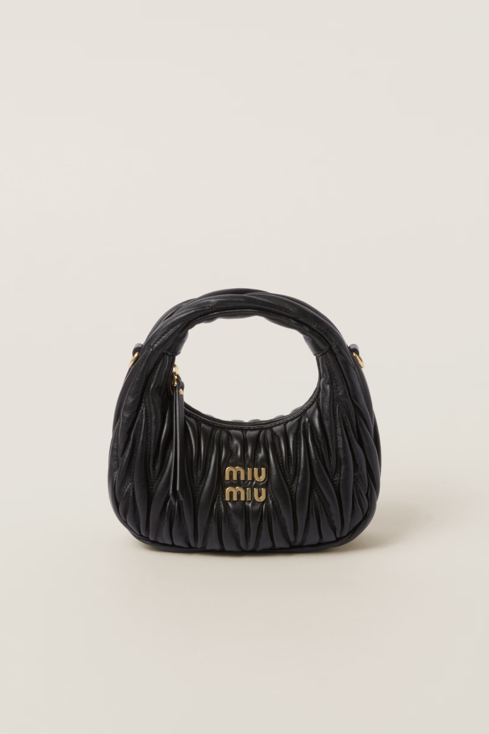 Wander matelassé nappa leather hobo mini-bag