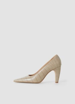 8 Zina Croc Leather High Heel Shoes