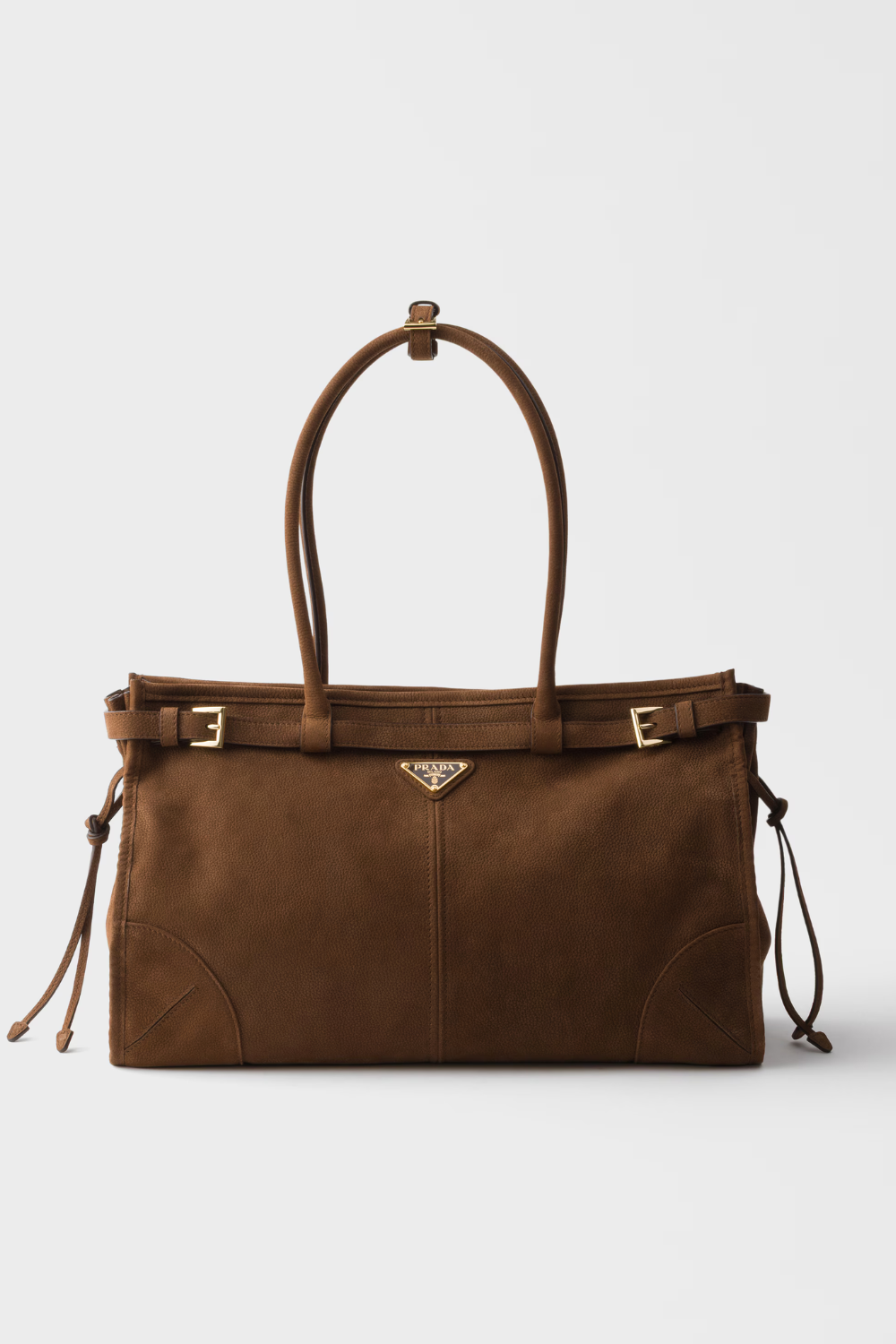 Prada Bonnie large nubuck leather handbag