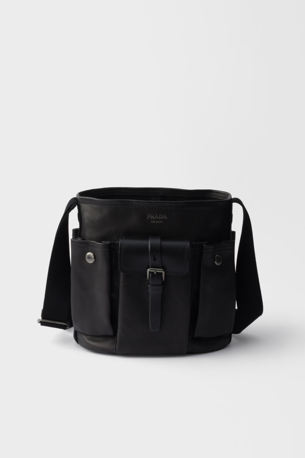 Prada Route leather mini-bucket bag