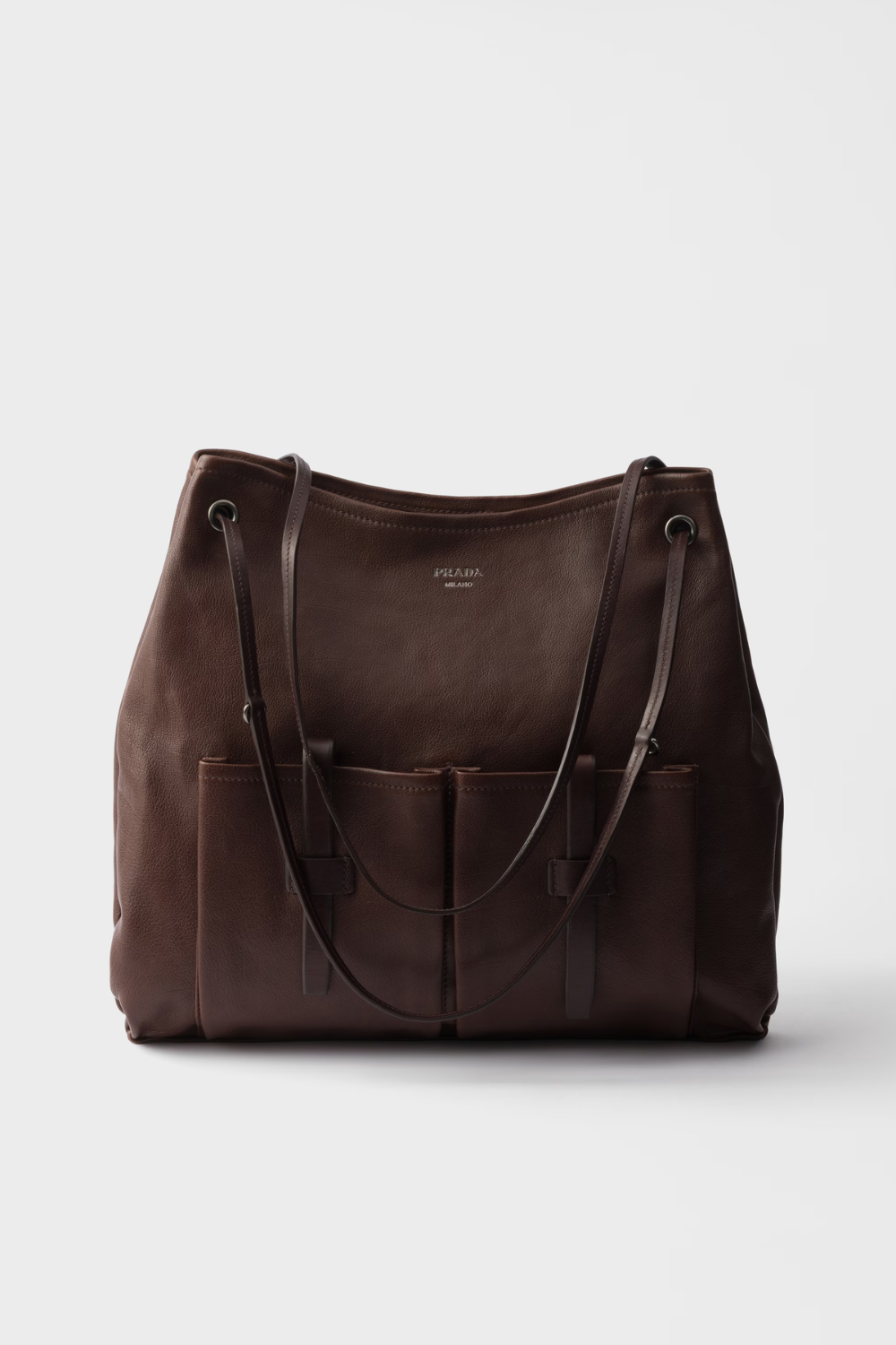 Prada Route large leather bag