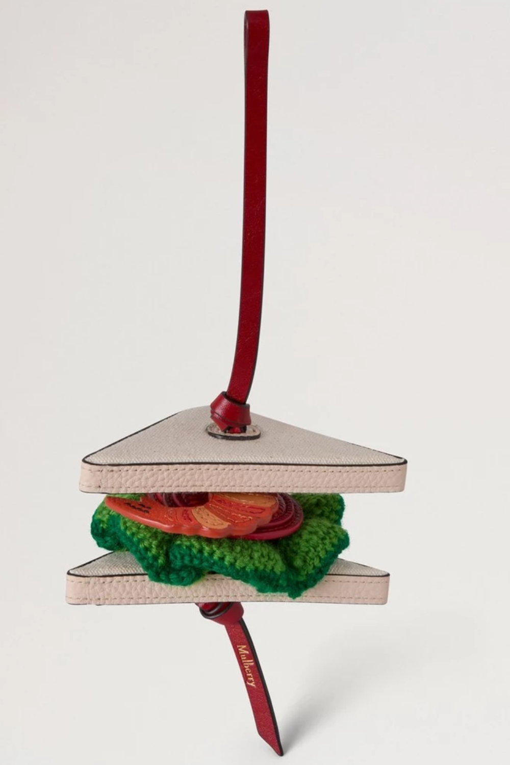British Summer Bag Charm - Sandwich Multicolour Mixed Material