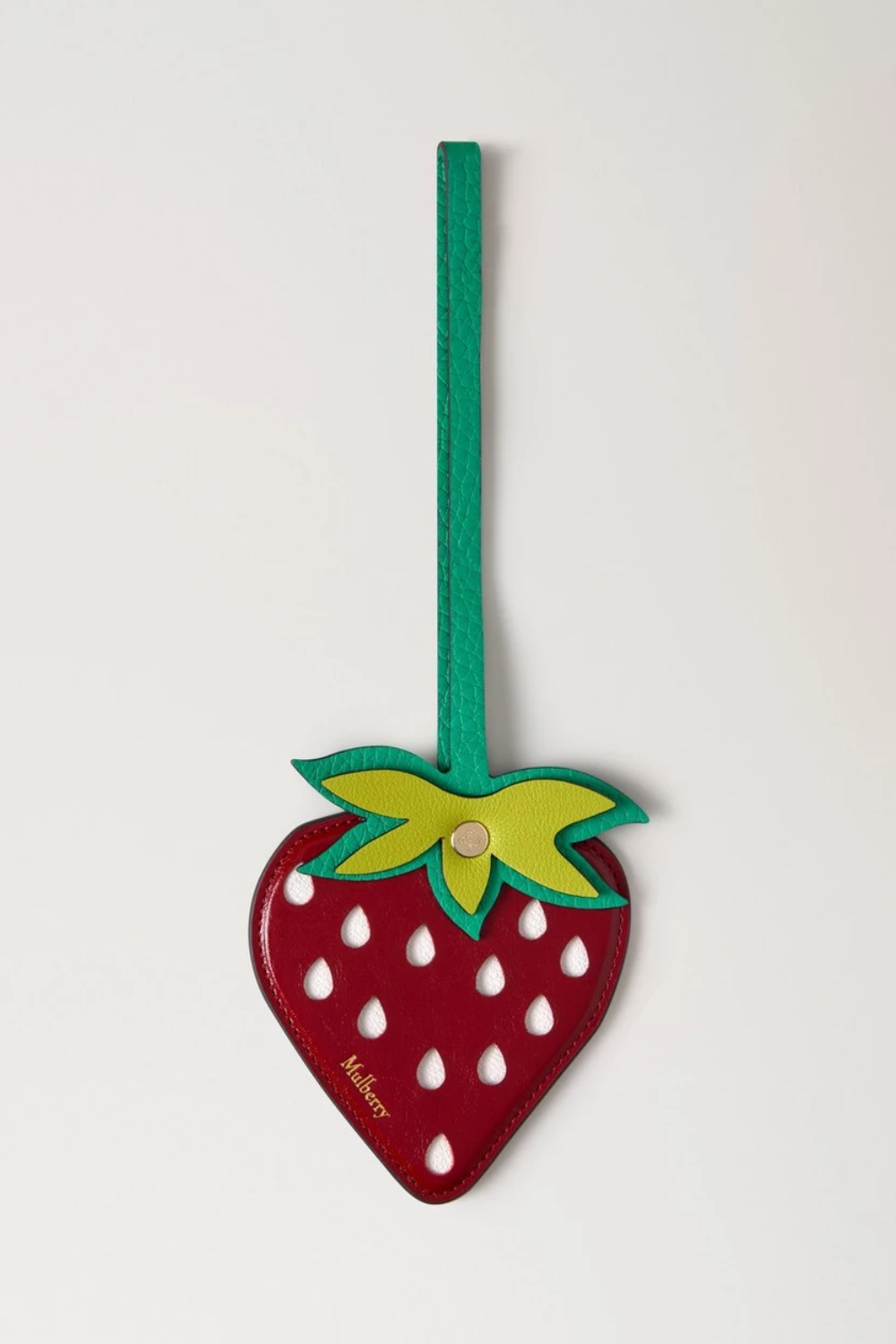 British Summer Bag Charm - Strawberry Multicolour Mixed Material