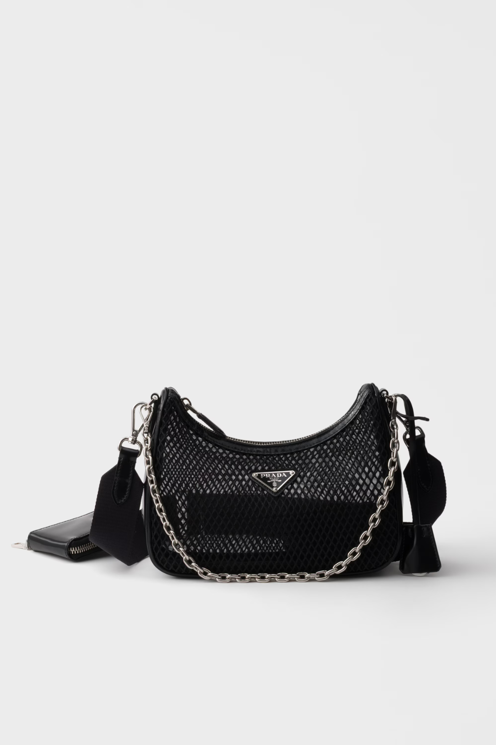 Prada Re-Edition 2005 mesh and brushed leather bag