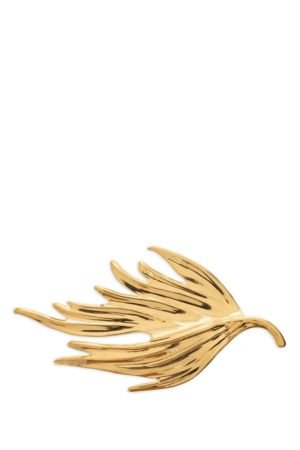 Jil Sander leaf-motif brooch